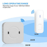Wireless Waterproof Doorbell Receiver - 110Db 300M Range 53 Music Options-1915196631993683971
