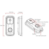 Smart Wifi Video Doorbell With App Control & Pir Detection - 720P-1915196629355466758