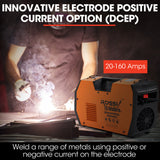 NNEMB 160 Amp Inverter Stick Welder, ideal for Stainless Steel, Aluminium, Carbon Steel, Multi-Metal Gasless Welding Machine, 15A Plug