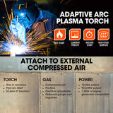 NNEMB 45A Plasma Cutter, Non-Touch Pilot ARC for Easy Cuts of Painted or Rusty Metals, DC Inverter Cutting Machine, Compressed Air