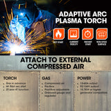 NNEMB 60A Plasma Cutter, Non-Touch Pilot ARC for Easy Cuts of Painted or Rusty Metals, DC Inverter Cutting Machine
