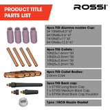NNEMB 16pc Welding Consumables Kit to Suit 17/18/26 TIG Torch, Includes Alumina Nozzle Cups, Collets