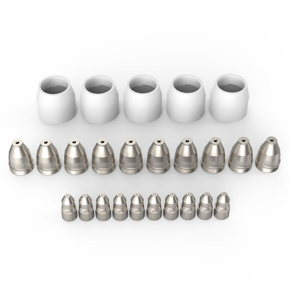 NNEMB 25pc Consumables Kit to Suit P-80 Plasma Cutter Torch, Includes Tips, Electrodes