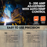 NNEMB NextGenTIG/MMA 200A Welder TIG-200, Ar Gas, HF Start, Regulator Included