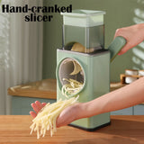 NNEOBA Drum Vegetable Cutter Hand-Crank Food Slicer Grater Processor