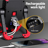 NNEDSZ Work Light Rechargeable Torch USB Cordless LED Lamp Rotation Folding