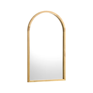 NNEED Wall Mounted Mirror Wooden Frame Arched 86 x 50cm