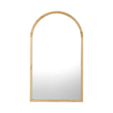 NNEED Wall Mounted Mirror Wooden Frame Arched 86 x 50cm