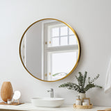 NNEED 60cm Wall Mirrors Round Gold