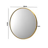 NNEED 60cm Wall Mirrors Round Gold