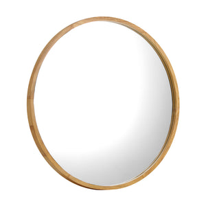 NNEED Wall Mounted Mirror with Wood Frame 60cm Round