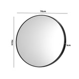 NNEED Wall Mirrors Round 70cm Black