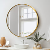 NNEED Wall Mirrors Round Gold 80cm