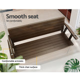 NNEDSZ Gardeon Porch Swing Chair with Chain Outdoor Furniture 3 Seater Bench Wooden Brown