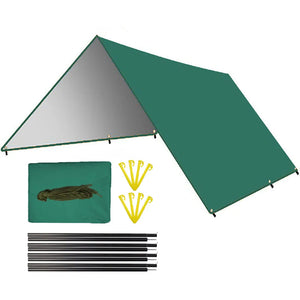 NNEOBA Waterproof Camping Tarp Sunshade UV Protection Tent (Green)