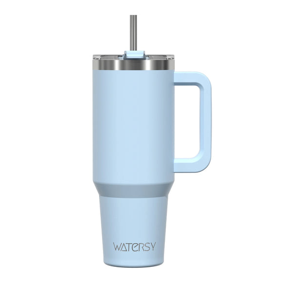 NNEOBA Stainless Steel Tumbler with Handle & Straw Lid