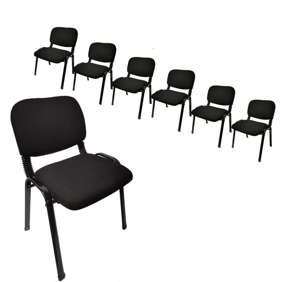 Black NNE Stacking Chairs(Set of 7) Linkabe - NNE Furniture