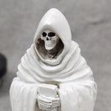 NNEOBA White Skull Statue Halloween Garden Decor Resin