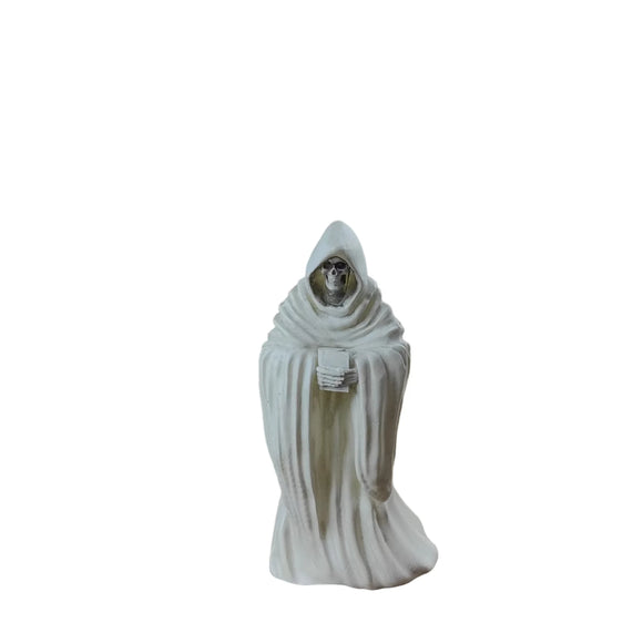 NNEOBA White Skull Statue Halloween Garden Decor Resin