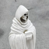 NNEOBA White Skull Statue Halloween Garden Decor Resin