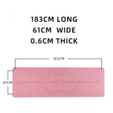 NNEOBA TPE Yoga Mat with Posture Lines & Strap