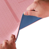NNEOBA TPE Yoga Mat with Posture Lines & Strap