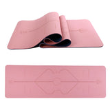 NNEOBA TPE Yoga Mat with Posture Lines & Strap
