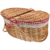 NNEOBA Rustic Woven Storage Basket with Handles for Home Decor