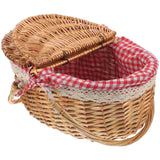 NNEOBA Rustic Woven Storage Basket with Handles for Home Decor