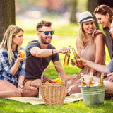NNEOBA Wicker Picnic Basket Decorative Flower Hamper