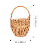 NNEOBA Wicker Picnic Basket Decorative Flower Hamper