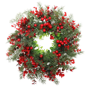 NNEOBA Winter Berry Christmas Wreath - Large Eucalyptus Garland