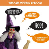 NNEOBA Voice-Activated Glowing Witch Ghost Halloween Decor
