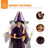 NNEOBA Voice-Activated Glowing Witch Ghost Halloween Decor