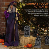NNEOBA Voice-Activated Glowing Witch Ghost Halloween Decor