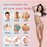 NNEOBA USB Rechargeable Women’s Electric Razor Full-Body Hair Removal  Pink