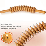 NNEOBA Wooden Therapy Massage Roller – 2-Piece Set