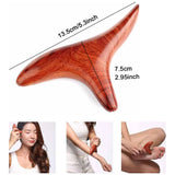 NNEOBA 2Pcs Wood Therapy Gua Sha Massage Tool Brown
