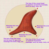 NNEOBA 2Pcs Wood Therapy Gua Sha Massage Tool Brown