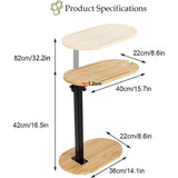 NNEOBA Bamboo Adjustable Bathtub Side Tray Table Caddy