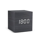 NNEOBA Wooden Digital Alarm Clock – LED Display with Temperature & Sound Control