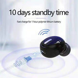 NNEOBA Wireless Bluetooth 5.0 Earphone with Mic – Single In-Ear Sports Headset