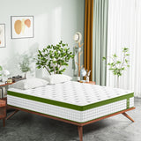 BedStory 34cm King Single Latex Hybrid Mattress Medium Firm - 5 Zone Pocket Spring Bed for Pressure Relief Motion Isolation