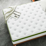 BedStory 34cm Queen Latex Hybrid Mattress Medium Firm - 5 Zone Pocket Spring Bed for Pressure Relief Motion Isolation