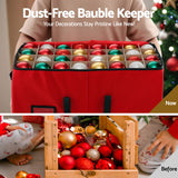 NNEDSZ Jingle Jollys Christmas Baubles Storage Box 128 Slots Decor Ornaments Container