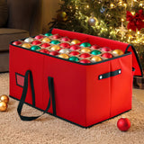 NNEDSZ Jingle Jollys Christmas Baubles Storage Box 128 Slots Decor Ornaments Container