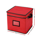 NNEDSZ Jingle Jollys Christmas Baubles Storage Box 64 Dividers Xmas Ornaments Container
