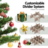 NNEDSZ Jingle Jollys Christmas Baubles Storage Box 64 Dividers Xmas Ornaments Container