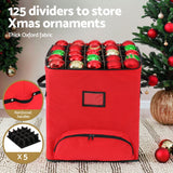 NNEDSZ Christmas Baubles Storage Cart Roller 125 Dividers