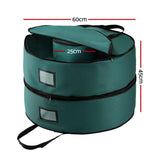 NNEDSZ Jingle Jollys Christmas Garland Wreath Storage Bag 2-Tier Ornaments Holder 60cm